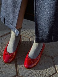 Oriana Onix Red Leather Ballet Flats