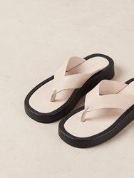 Overcast Cream Leather Sandals