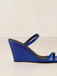 Paixao Blue Leather Sandals - Blue