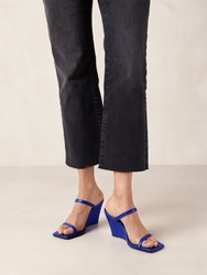 Paixao Blue Leather Sandals