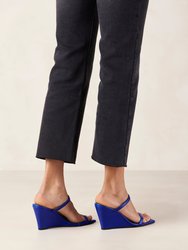 Paixao Blue Leather Sandals