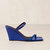 Paixao Blue Leather Sandals - Blue