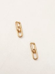 Pascal White 18k Gold Plated Sterling Silver Earring