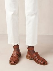 Perry Leather Sandals - Tan