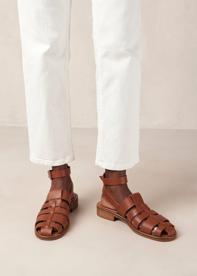 Perry Leather Sandals - Tan