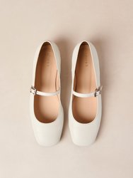 Por Do Sol Cream Leather Ballet Flats