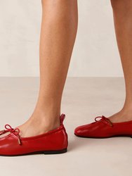 Rosalind Leather Ballet Flats - Red