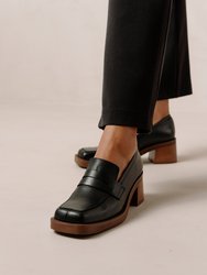 Roxanne Leather Loafers - Black