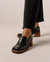 Roxanne Leather Loafers - Black