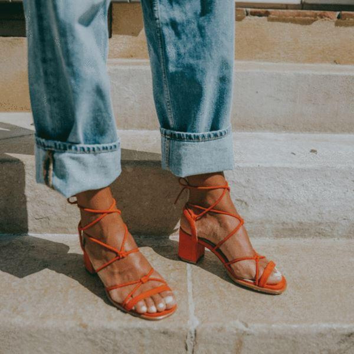 ALOHAS Orange Sophie Sandal Verishop