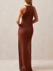 Sorrento Copper Tricot Maxi Dress