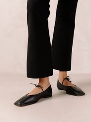 Sway Leather Ballet Flats - Black