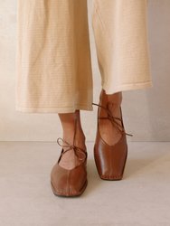 Sway Leather Ballet Flats - Chestnut Brown