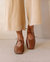 Sway Leather Ballet Flats - Chestnut Brown