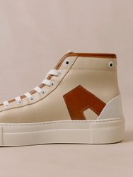 TB.35 Leather Sneakers - Brown And Beige