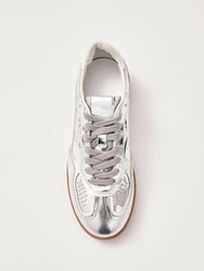 Tb.490 Rife Shimmer Silver Cream Leather Sneakers