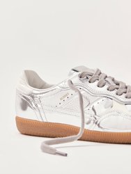 Tb.490 Rife Shimmer Silver Cream Leather Sneakers