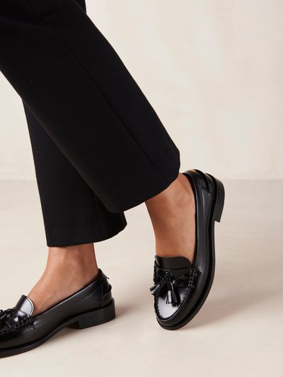 ALOHAS Terrane Black Leather Loafers product