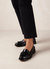 Terrane Black Leather Loafers