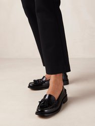 Terrane Black Leather Loafers