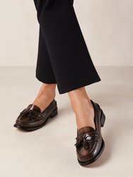 Terrane Brushed Nutmeg Brown Leather Loafers - nutmeg brown