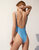 The Arrow Swimsuit V-Neck Cornflower Blue