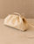 The D Corn Cream Vegan Leather Clutch - Corn Cream