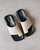 Toe Ring Flop - Black - stone beige