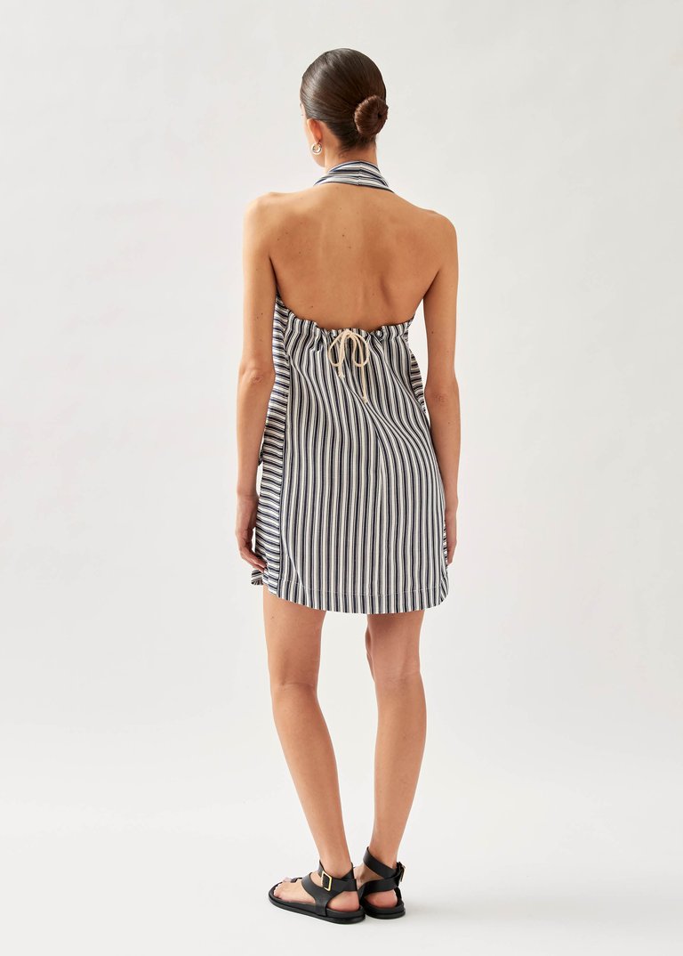 Tulipe Stripes Blue And White Dress