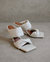 Twist Strap Sandal - off white