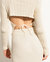 Wise Opened Knit Skirt Off White
