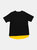 Aloye Men's Black / Yellow Shirt Fabrics Short Sleeve Layered T-Shirt Graphic
