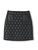 Kiko Quilted Skirt In Black Faux Leather