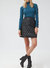 Kiko Quilted Skirt In Black Faux Leather