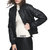 Metro Leather Bomber Jacket In Black