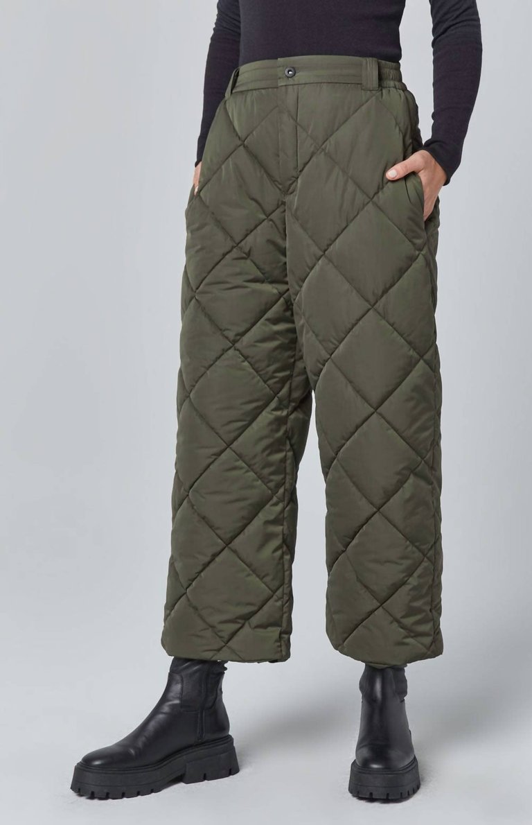 Mika Quilted Pant In Olive