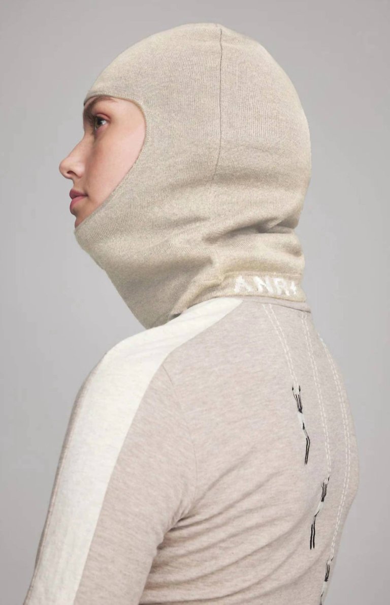 Nadia Balaclava In Heather Oatmeal - Heather Oatmeal