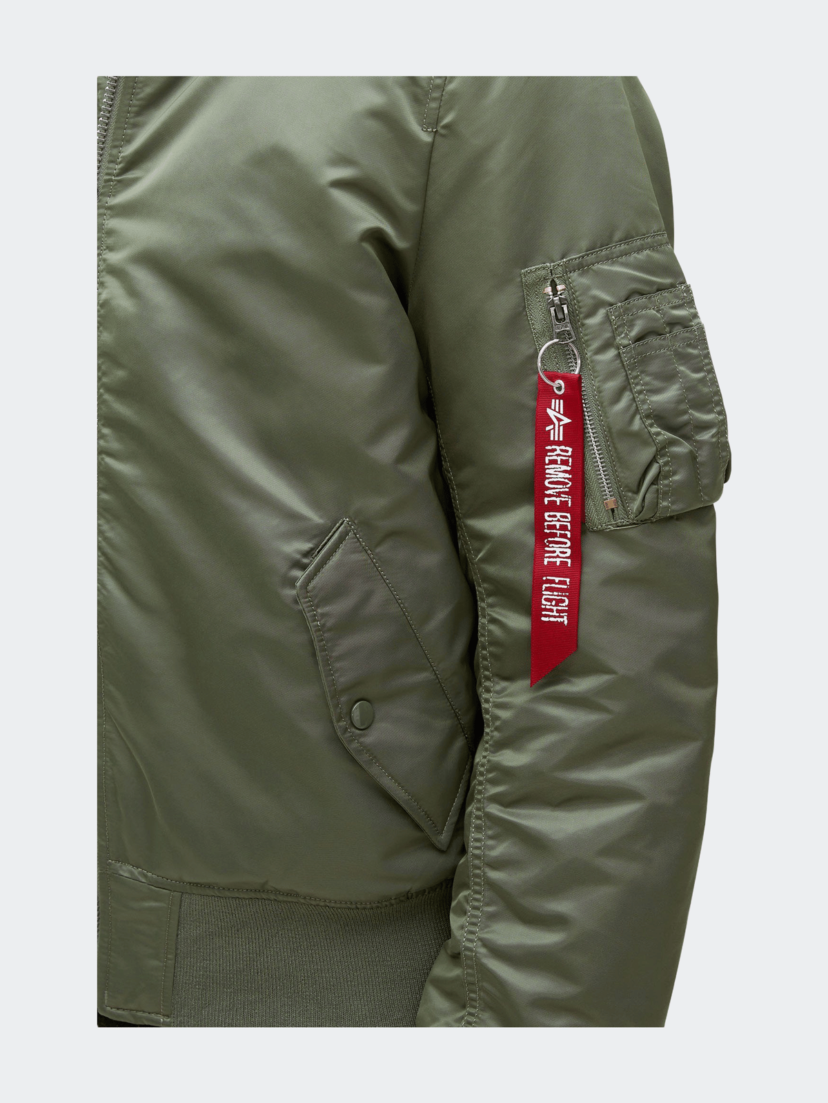 Alpha Industries Black/New Silver Lining MA-1 Natus Flight Jacket