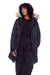 AULAVIK | WOMEN'S VEGAN DOWN (RECYCLED) MID-LENGTH HOODED PARKA COAT, BLACK - BLACK