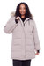 Aulavik Plus | Women's Vegan Down (Recycled) Mid-Length Hooded Parka Coat, Light Taupe (Plus Size) - LIGHT TAUPE