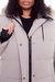 Aulavik Plus | Women's Vegan Down (Recycled) Mid-Length Hooded Parka Coat, Light Taupe (Plus Size)