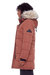 Aulavik Women's Vegan Down (Recycled) Mid-Length Hooded Parka Coat, Maple