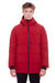 Banff | Men's Vegan Down (Recycled) Mid-Weight Quilted Puffer Jacket, Deep Red - Deep Red 
