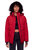 FORILLON | WOMEN'S VEGAN DOWN (RECYCLED) SHORT QUILTED PUFFER JACKET, DEEP RED - DEEP RED