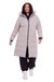 Kluan Plus Women's Vegan Down (Recycled) Ultra Long Length Parka Light Taupe (Plus Size)  - LIGHT TAUPE