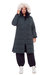 Kluand Plus Women's Vegan Down (Recycled) Ultra Long Length Parka, Forest Green (Plus Size)
