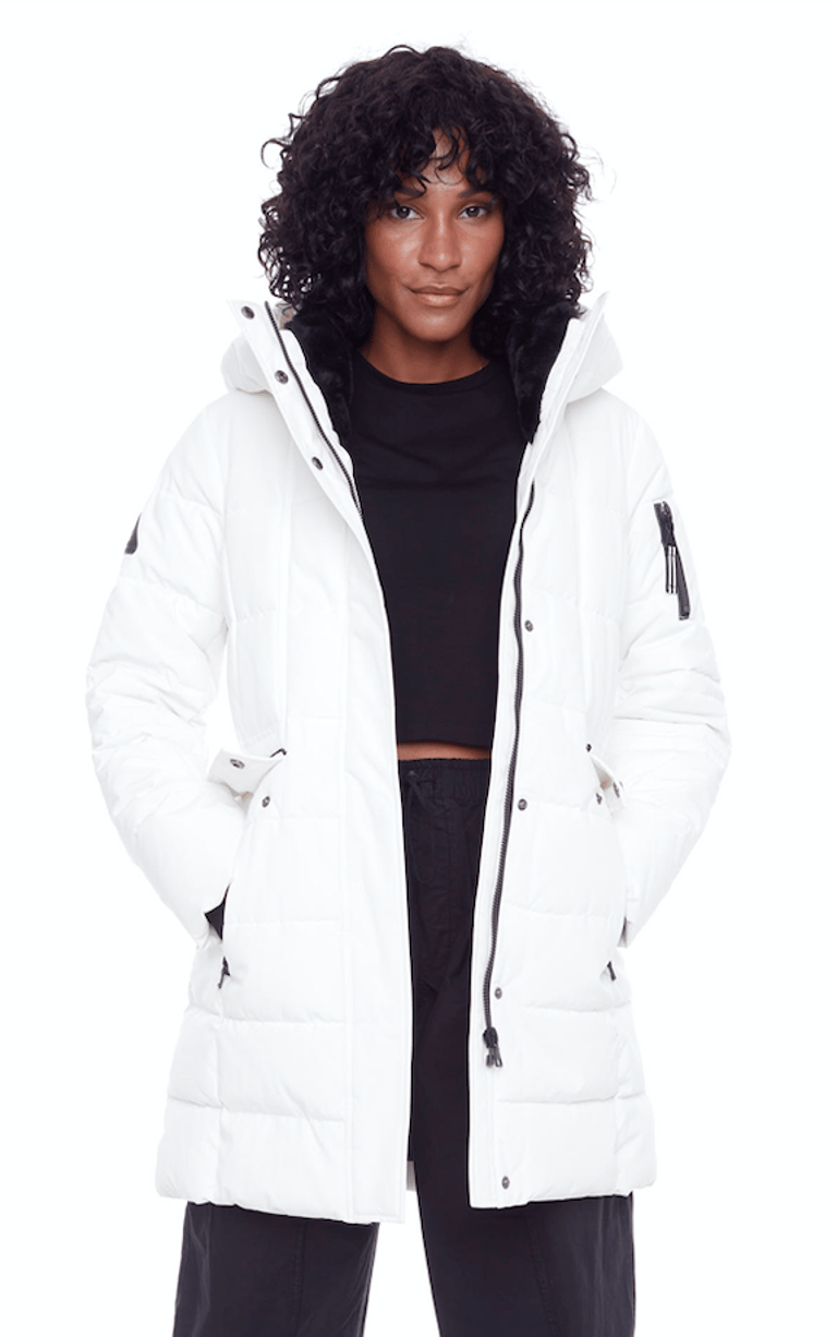 Kootney | Women's Vegan Down (Recycled) Mid-Length Parka, Cloud - Cloud