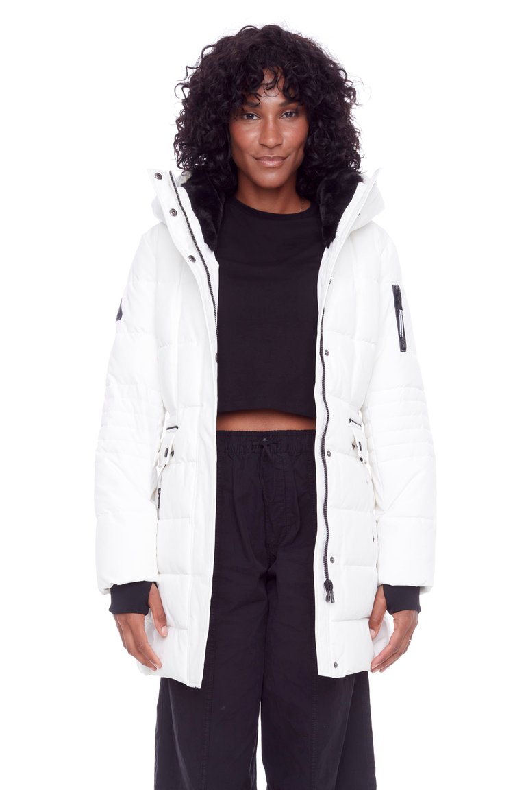 Kootney | Women's Vegan Down (Recycled) Mid-Length Parka, Cloud