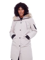 Laurentian | Women's Vegan Down (Recycled) Long Parka, Taupe - Taupe