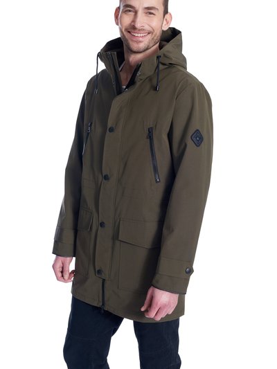 Alpine North Men's Drawstring Raincoat, Army product